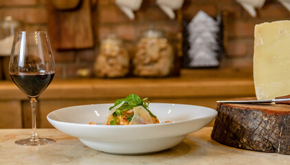 Typical peruvian food and drinks, variety of pastas