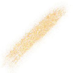 Fototapeta na wymiar Gold glitter doodle transparent background