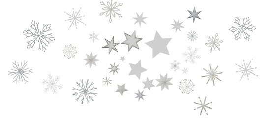 Falling snow at night. Bokeh lights