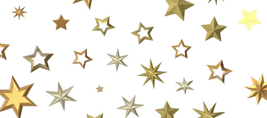 Holiday golden decoration, glitter frame isolated