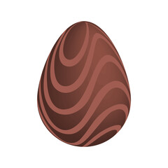Chocolate Easter eggs. Vector illustration.