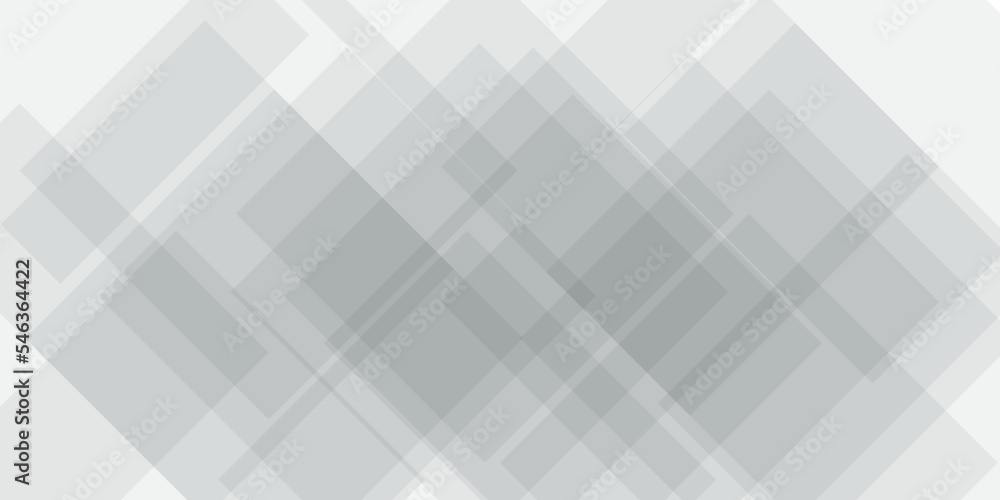 Aufkleber abstract white and grey geometric overlapping square pattern, design of technology background. vecto