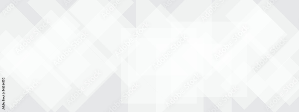 Aufkleber abstract white and grey geometric overlapping square pattern, design of technology background. vecto