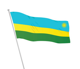 Rwanda national flag. vector illustration