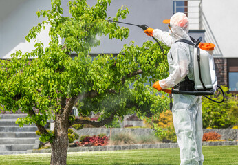 Safe Pesticide Application Performed by Professional Gardener