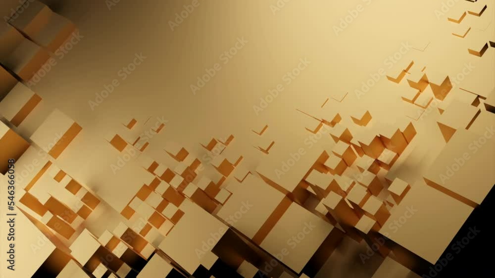 Poster surface waves of 3d squares. design. smooth surface with wave of 3d squares. 3d squares rise in wave