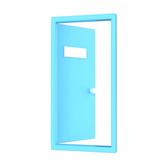 3d render door room entrance with door frame