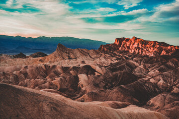 sunset in the desert