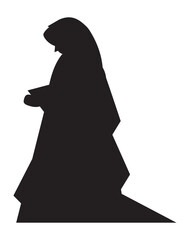 mary virgin manger silhouette