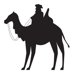 balthazar wise man in camel silhouette