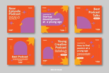 Instagram Post template for Media Podcast