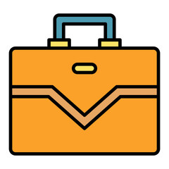 Briefcase Filled Line Icon