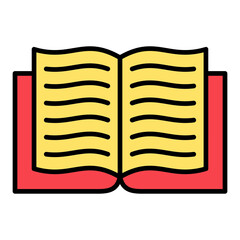 Book Filled Line Icon