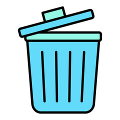 Dustbin Filled Line Icon