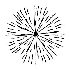 Fototapeta premium A celebrative pyrotechnic, flat illustration