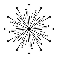 A celebrative pyrotechnic, flat illustration