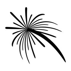 A celebrative pyrotechnic, flat illustration