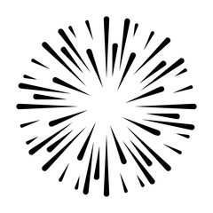 Obraz premium A celebrative pyrotechnic, flat illustration