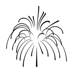 A celebrative pyrotechnic, flat illustration