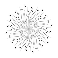 A celebrative pyrotechnic, flat illustration