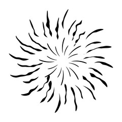 A celebrative pyrotechnic, flat illustration