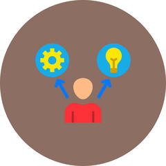 Skills Multicolor Circle Flat Icon