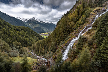 Stuibenfall, der höchste Wasserfall Tirols, Umhausen, Ötztal, Tirol, Österreich