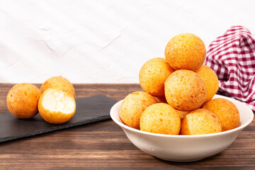 Fritters Traditional Colombian Food; Fried Cheese Flour Dumplings