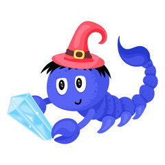 A scorpion element of water flat sticker