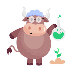 A taurus scientist flat sticker