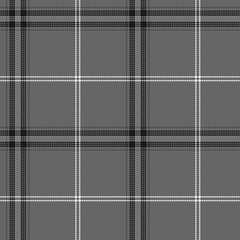 Black and white plaid seamless pattern.