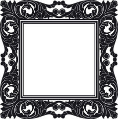 vintage frame baroque style vector design