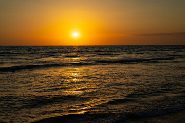 sunset over the atlantic ocean
