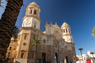 beautiful famous cathedral in Cadiz © alexbuess