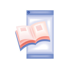 smartphone and book elearning