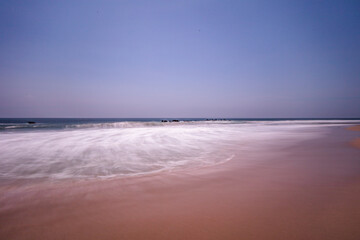 Atlantic coast at Barracuda beach in Lekki, Lagos, Nigeria - obrazy, fototapety, plakaty