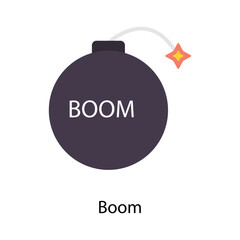 Boom vector Flat  Icons. Simple stock illustration