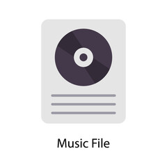 Music File vector Flat  Icons. Simple stock illustration