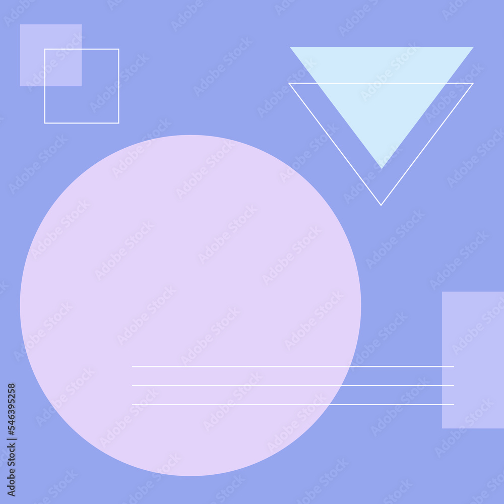 Wall mural geometric shapes on the background. graphic templates for ads in pastel colours