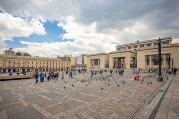 historic center of bogota and bolivar square