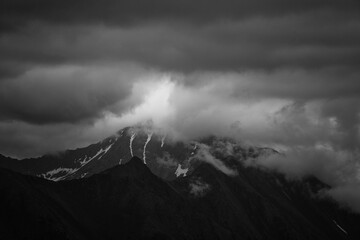 clouds over the mountains