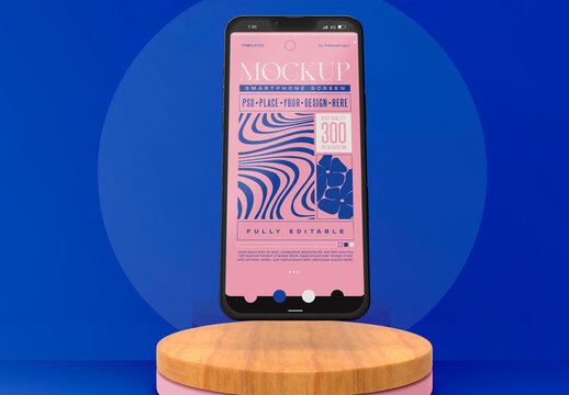 3d Smartphone Mockup on Podium