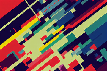 background illustration in Hero image style, abstract lines, design trends 2022-2023, 2d art