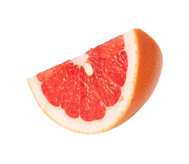 Grapefruit slice isolated on white background