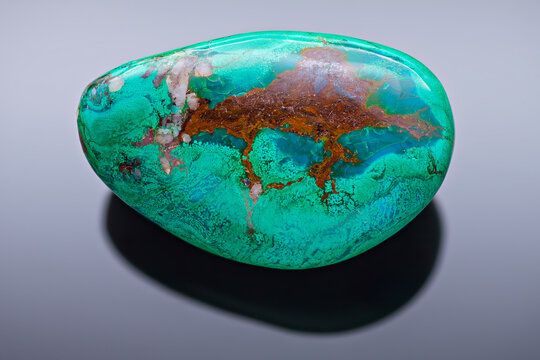 Chrysocolla Copper Mineral - Very sharp and detailed photo of a chrysocolla copper stone - Hydrated copper phyllosilicate mineral