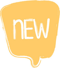 New sign. new square speech bubble. new