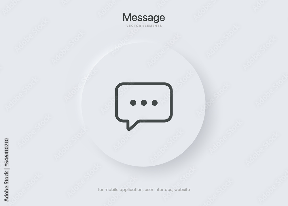 Poster 3d isolated vector elements. Minimal modern message, chat, speak, dialog, chatting icon emblem symbol. 3d blue messaging chatting icon. Mobile app icons for UI UX website mobile app