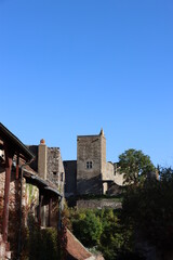 Fototapeta na wymiar tower of the castle in Brancion 