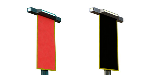 Flag standard mockup 3D art