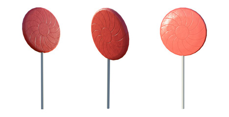 Red Lollipop 3D icons